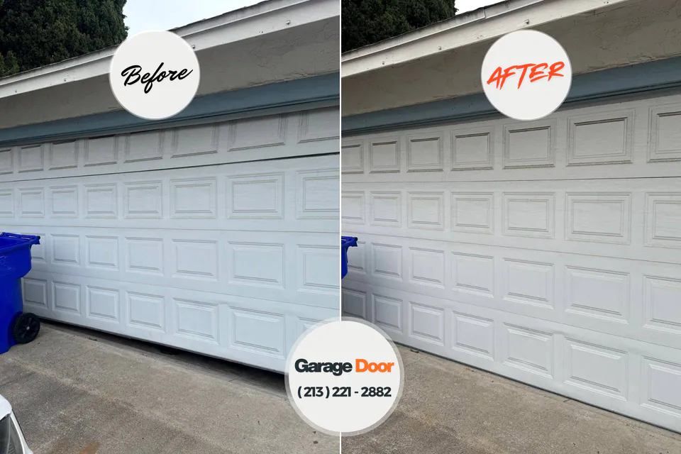 Before and after: garage door repair Ulysses, KS